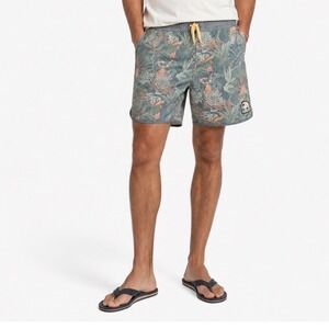 Howler Brothers Board Shorts Mens 38 Blue Tropical Jungle Snake Print Heed Call